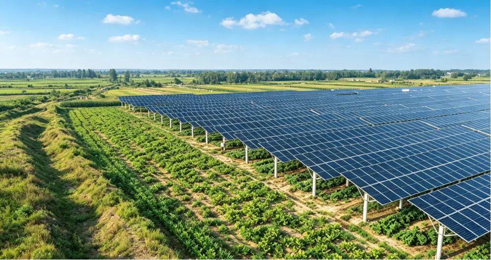 Kmetijski-PV montažni sistemi: ko sončna energija sreča zemljo