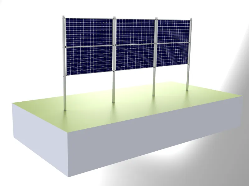 Vertikalna solarna montaža iz ogljikovega jekla